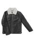 Genuine Shearling Sheepskin Bomber Jacket: B3 Black / White, Authentic Shearling Aviator Jacket