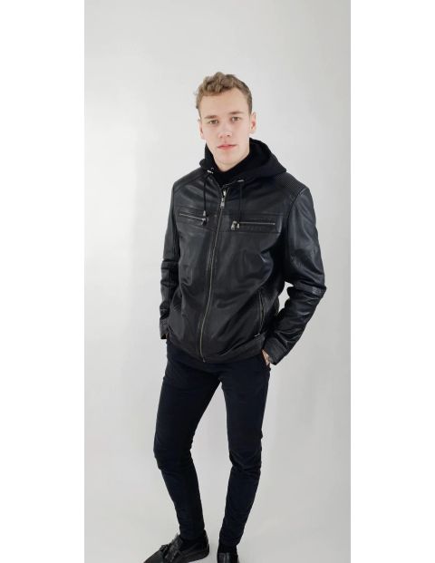 Elvis - Lamb Copper Leather - Man - Black