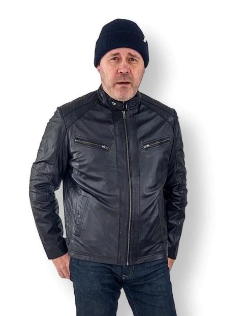 Lamb Copper Leather - Man - Navy