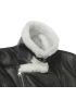 Riverdale Sheepskin Bomber Jacket: B4 Black / White, Genuine Shearling