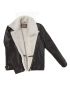 Riverdale Sheepskin Bomber Jacket: B4 Black / White, Genuine Shearling