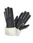Draper of Glastonbury Sheepskin Cuff Gloves Black Nappa