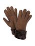Draper of Glastonbury Sheepskin Cuff Gloves Brown