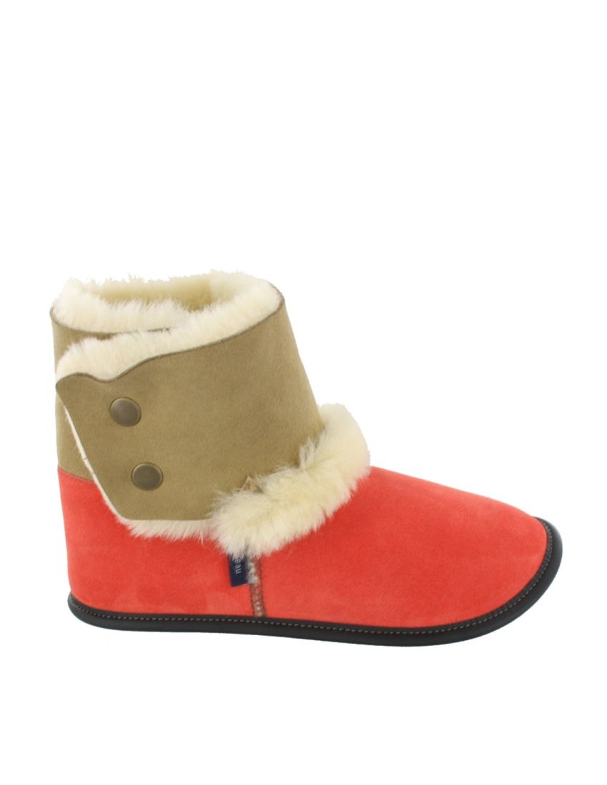 Reversed Sheepskin Bootie Slippers: 3 Colors